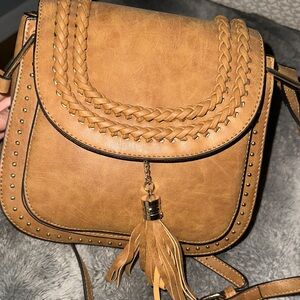 Stylish Tan Women's Bag with Tassel
